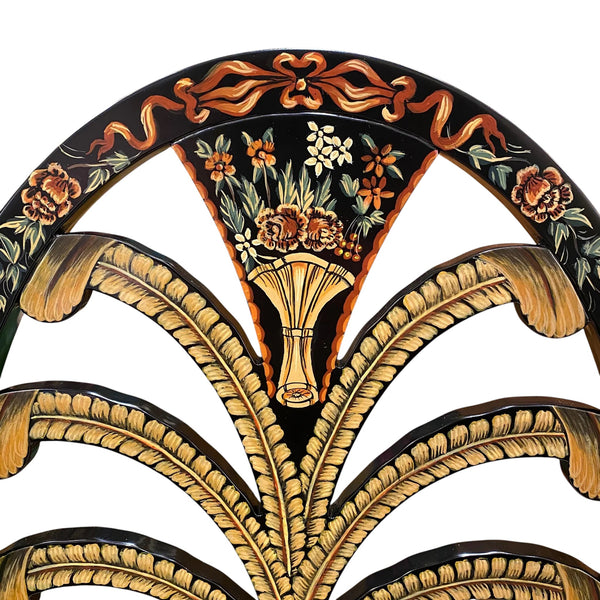 Art Deco Bench Lacquer Black Painted