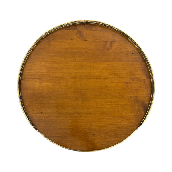 Louis XVI Bouillotte Table - One Drawer, One Shelf - Cherry and Blue