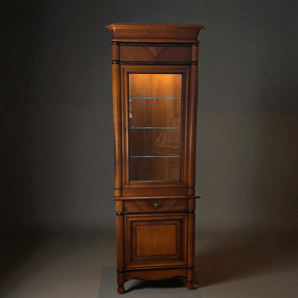 Narrow Corner Cabinet -  Deco Cherry and Nut Wood