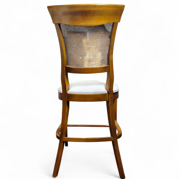 Directoire Bar / Counter Stool -  Solid Cherry with Cane Back