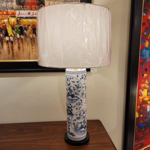 Tall Porcelain Blue and White Table Lamp