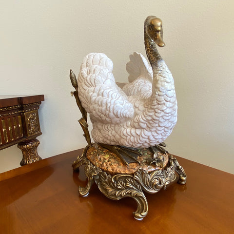 Porcelain Swan with Bronze Ormolu