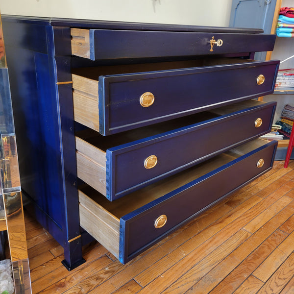 Directoire Chest of Drawer - Finished in Bleu Gabriel
