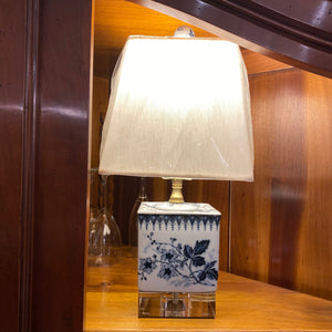 Mini Blue & White Crystal Table Lamp
