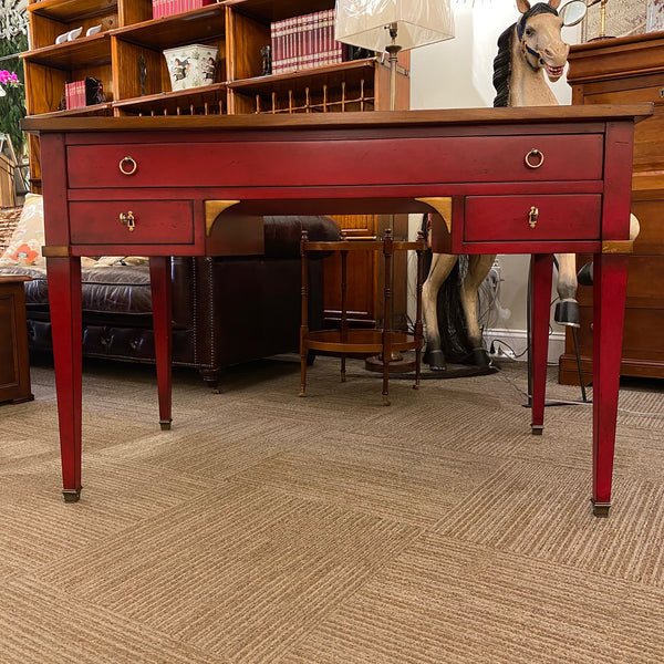 Directoire Solid Cherry Writing Desk - Crimson Red