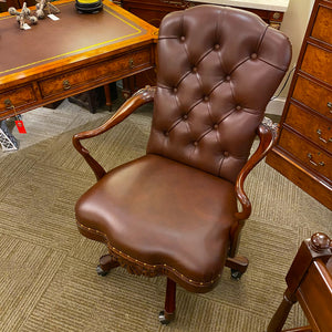 Leather Office Chair with Rollers