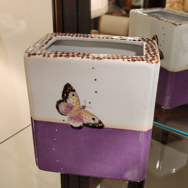 Porcelain Rectangular Vase - Butterfly