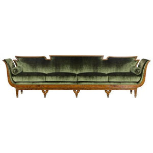 Art Deco Ash King Sofa - Green