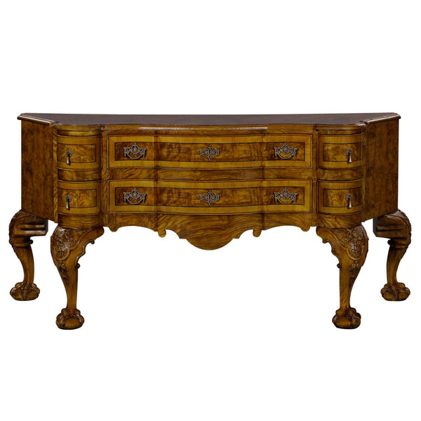 Traditional Ash Wood Hand Carved Sideboard