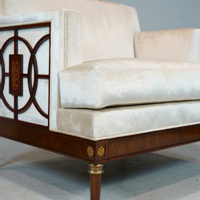 Art Deco Arm Chair with Maple Inlay