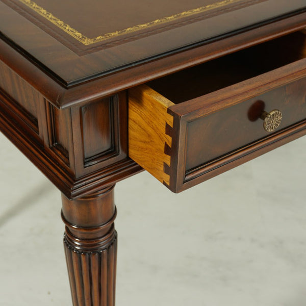 Mahogany Writing Desk with Three Part Leather top
