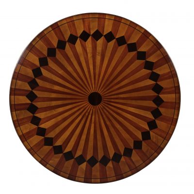 Round Dining Table - Mahogany with Inlay Table Top