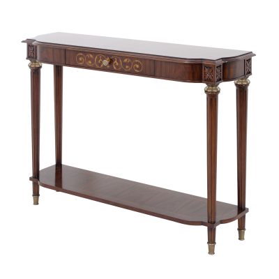 Solid Mahogany Petite Console with Inlay