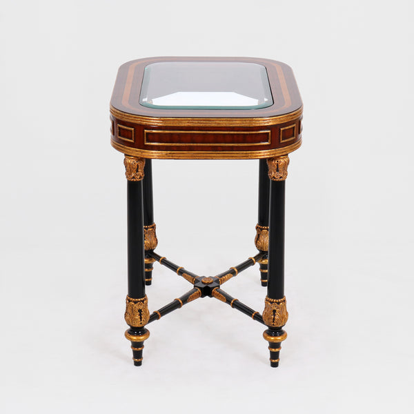 Side Table Saint-Cirq-Lapopie with Glass Top