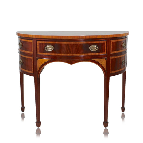 Directoire Demi-Lune Sideboard in Red Mahogany Finish