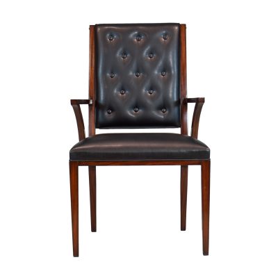 Contemporary End Chair - Leather