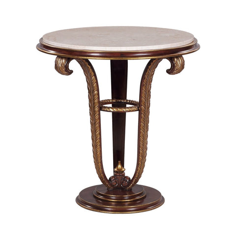 Aphrodite Side Table - Gold Accent