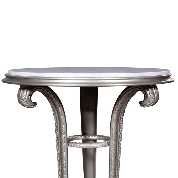 Aphrodite Side Table - White/Silver