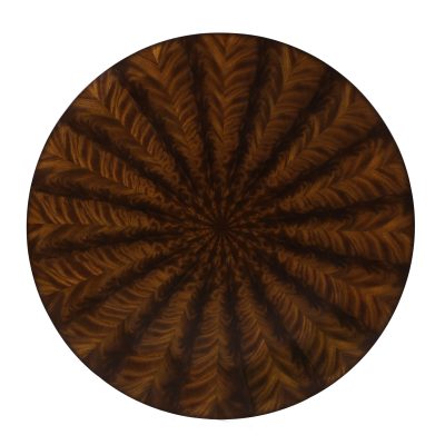 Art Deco Round Dining Table - Mahogany Flamee Wood