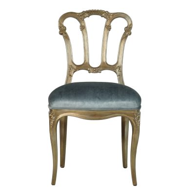 Louis XV Deep Carved Side Chair - Silver