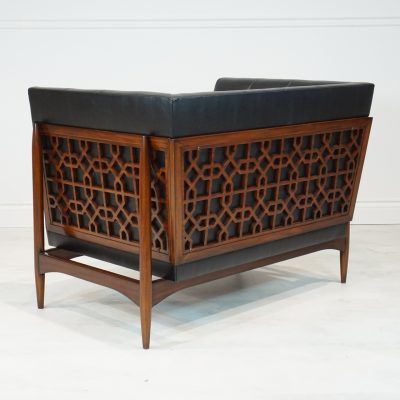 Art Deco Geo2 Arm Chair - Black/Traditional Finish
