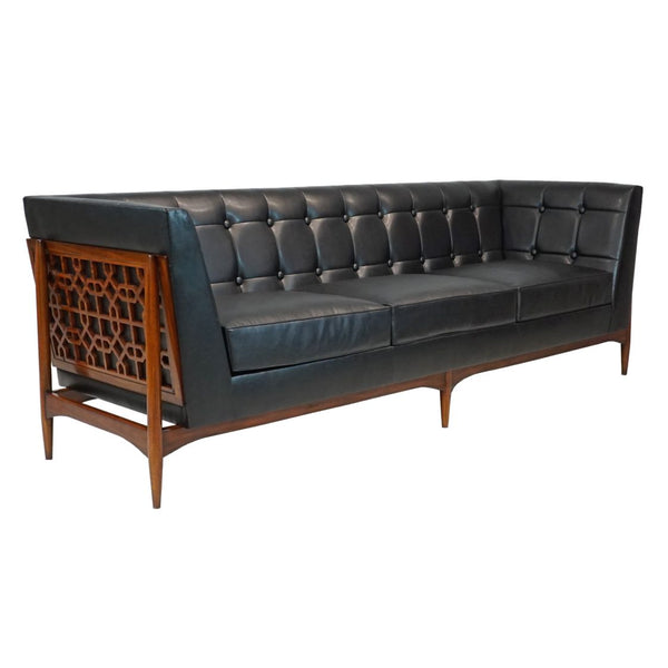 Art Deco Geo2 Sofa - Black/Traditional Finish