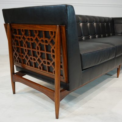 Art Deco Geo2 Sofa - Black/Traditional Finish
