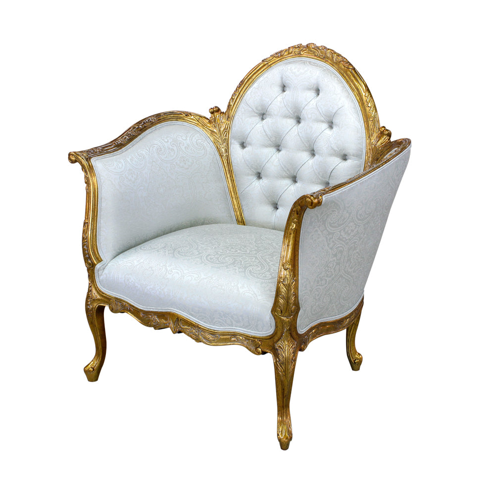 *Louis XV Bordeaux Arm Chair - Pastel