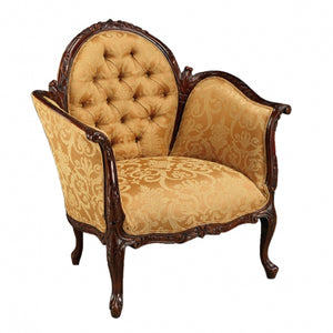 Louis XV Bordeaux Arm Chair - Traditional