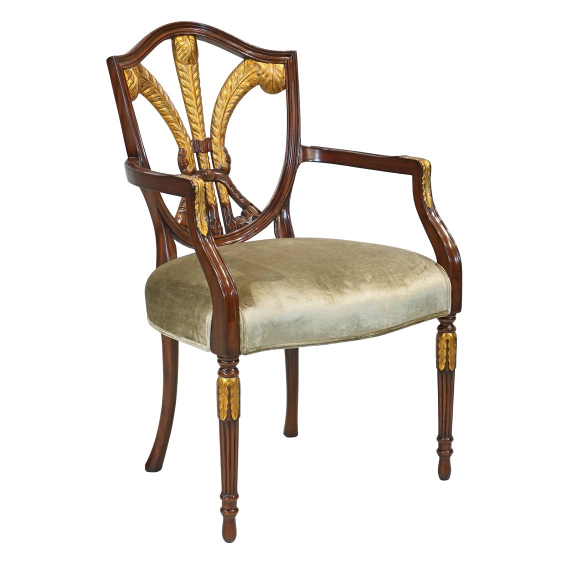 Bretagne End Chair - Gold
