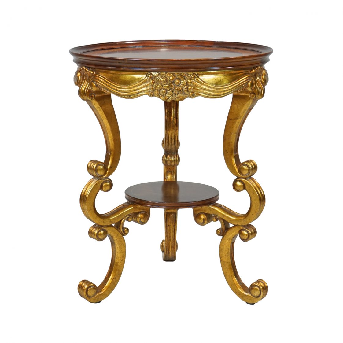 Chevis Side Table - Gold Accents