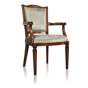 Directoire Style End Chair - Dark Beige