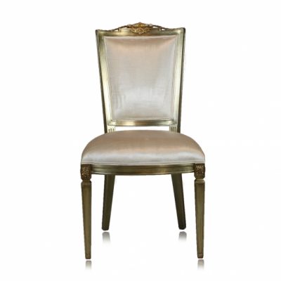 Directoire Style Side Chair - Silver