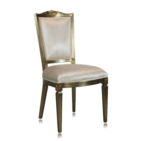 Directoire Style Side Chair - Silver