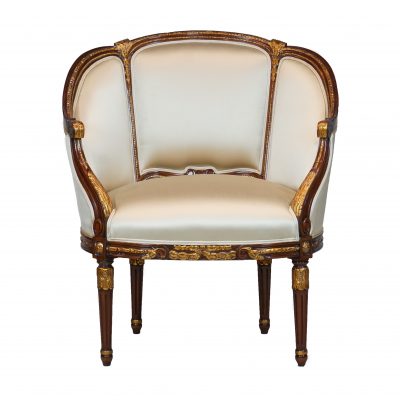 Curved Louis XVI Occasional Chair