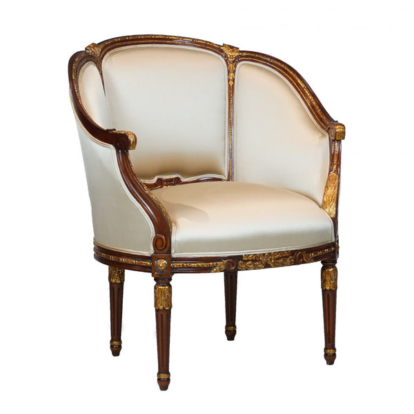 Curved Louis XVI Occasional Chair