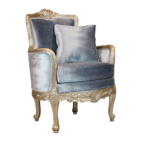 Louis XV Lyon Arm Chair - Silver