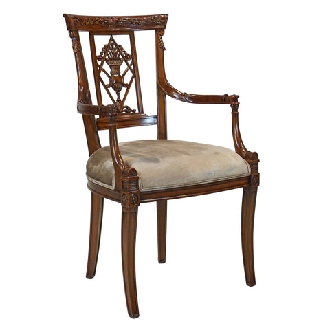 Deep Carved End Chair - Traditional