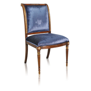 Louis XVI Style Side Chair - Blue