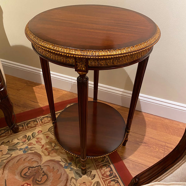 **Louis XVI Side Table Solid Mahogany Wooden Top