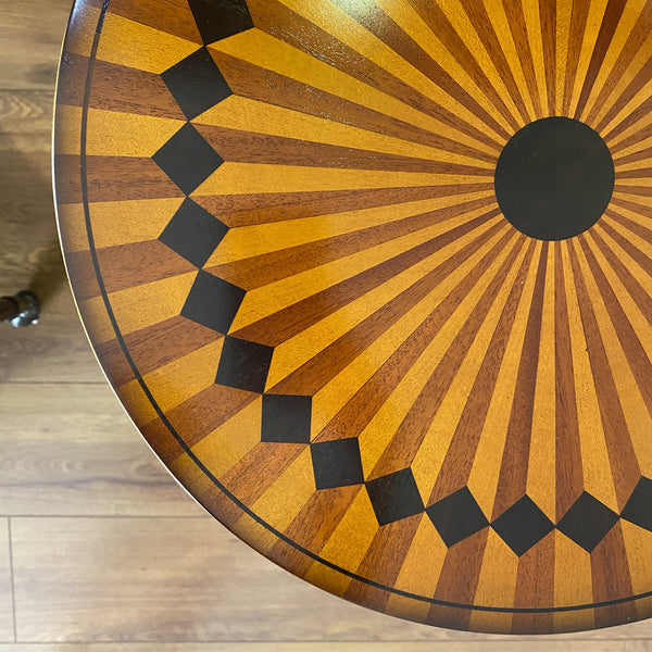*Inlaid Round Side Table Deco