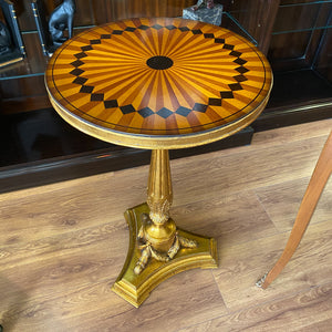 *Inlaid Round Side Table Deco