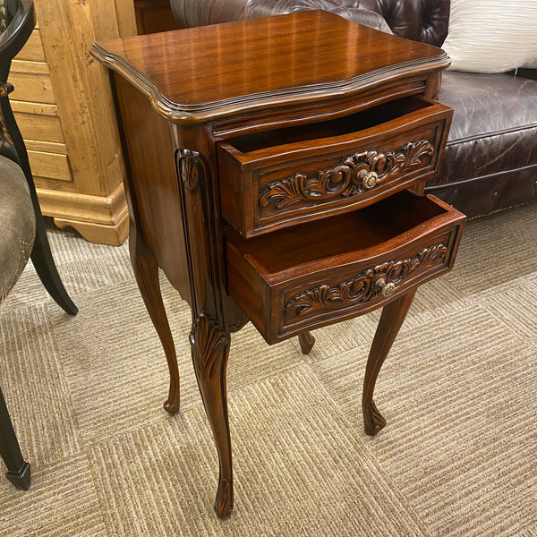Louis XV Side Table Two Drawer