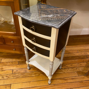 Louis Philippe Side Table with Black Marble