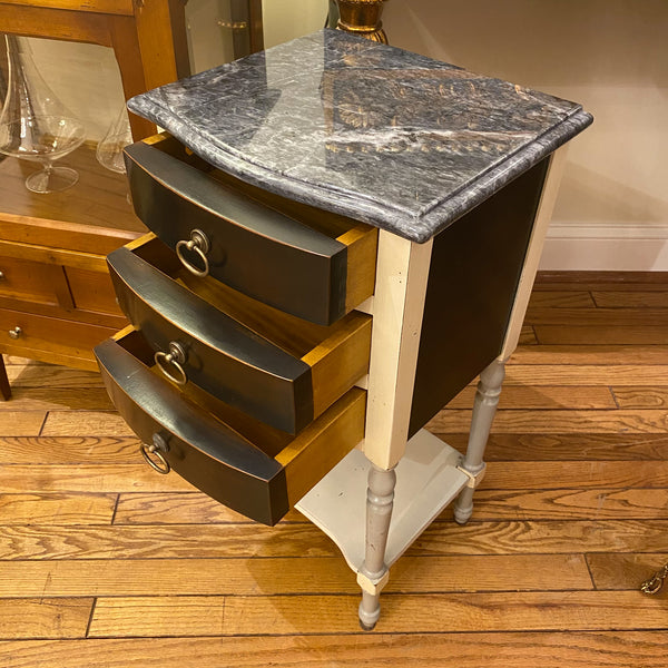 Louis Philippe Side Table with Black Marble