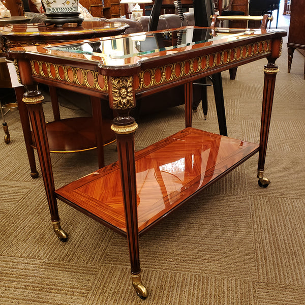 Louis XVI Trolley - Rosewood with Glass Top