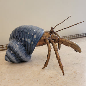 Porcelain and Bronze Ormolu Hermit Crab