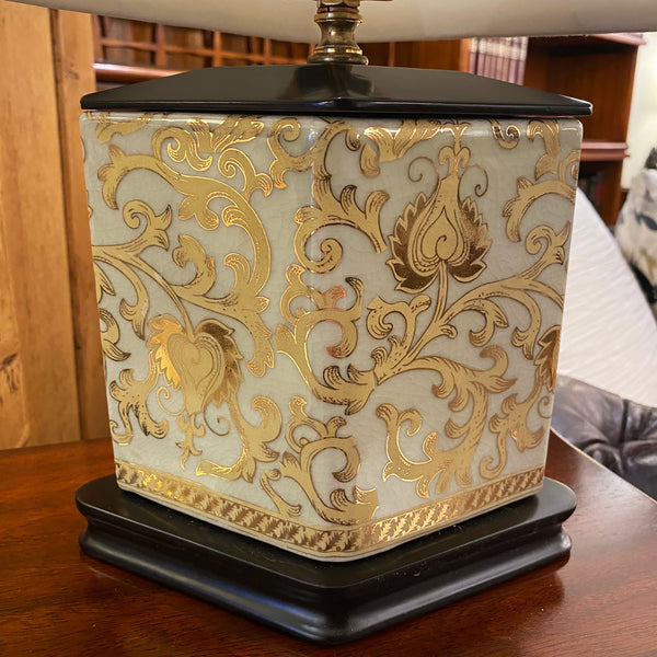 Gold Diamond Porcelain Table Lamp