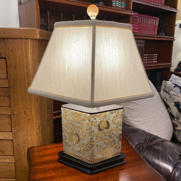 Gold Diamond Porcelain Table Lamp