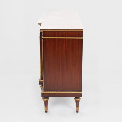 Louis XVI Mahogany Sideboard with Gold Accents